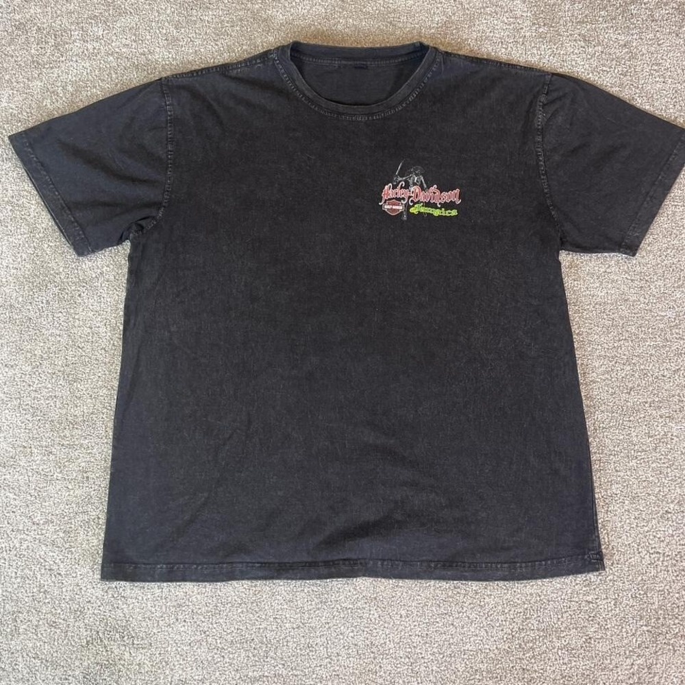 Vintage Harley-Davidson Pirate Skeleton T-Shirt Montego Bay Jamaica Biker Tee